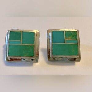 Vintage Sterling Silver and Turquoise Earrings